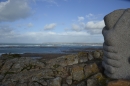 Sculpture with St. Ouen's Bay