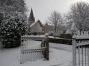 St. Mary's Church in snow