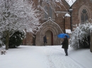 St. Mary's Church in snow