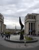 Sculpture above Jardins du Mont des Arts