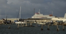 Looking across the Old Harbour with Condor Clipper high but not dry!