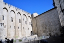 The walls in the new part of Palais des Papes, used for Son et LumiÃ©re